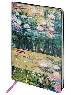 Блокнот «Claude Monet» в клетку, А5, 80 листов, зелёный