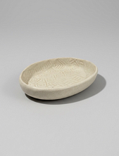 Мыльница с узорами Идеальное совпадение, белая, 11 см, керамика