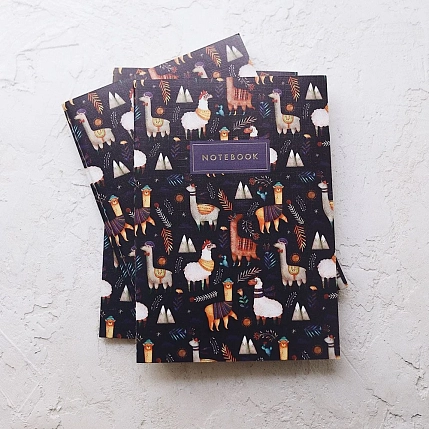 Тетрадь нелинованная Подписные изделия «Lamas», А5, фото 2.