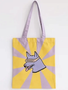 Сумка шоппер Валя Карнавалова «Пёс в очках», на молнии, водонепроницаемый