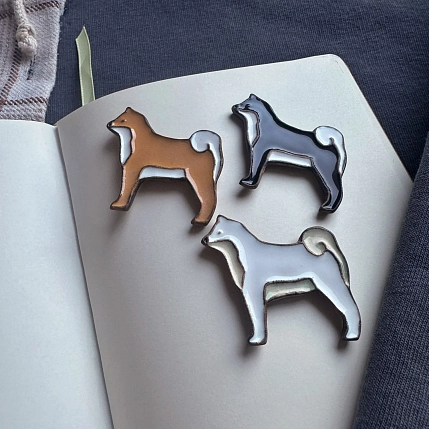 Брошь ручной работы DARI DARI «Сиба-ину» рыжая, керамика, фото 4.