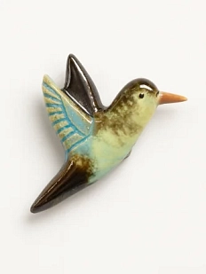 Брошь ручной работы Екатерина Юдо «Колибри», керамика
