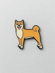 Металлический значок DARI DARI «Рыжий сиба-ину», 20 мм