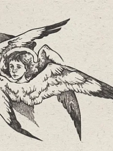 Открытка Зелёная лампочка «Крылья», А6