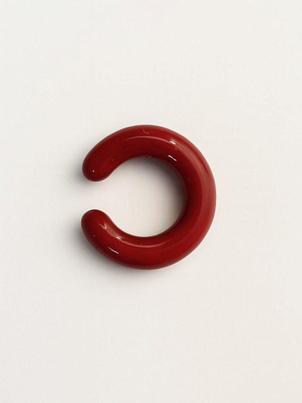 Кафф глянцевый, стекло, красный, фото 1.