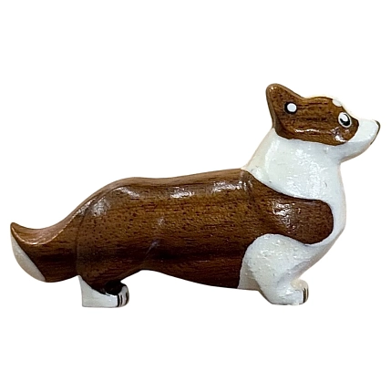 Брошь «Корги», тёмная, фото 2.