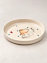 Тарелка ручной работы НАДО ЖЕ с росписью «Лис в жабо», белая, керамика, 14 см, превью фото 2