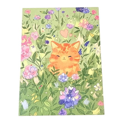 Открытка Лавкот «Котёнок в полевых цветах», А6, фото 1.