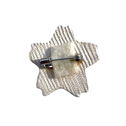 Брошь ручной работы Партала керамика «Цветочек», розовая, фото 2.