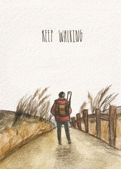 Открытка ЙЕТТИ «Keep walking», А6, фото 1.