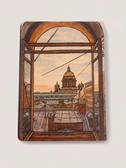 Обложка на паспорт DARI DARI «Вид на Исаакиевский собор из окна», искусственная кожа, фото 2.