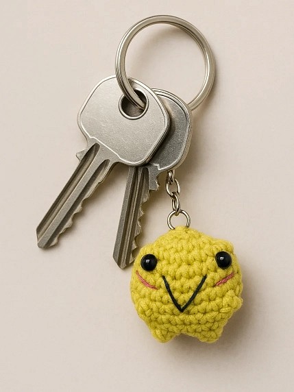 Вязаный брелок ЦИЛИНСКАЯ «Квак», салатовый, фото 3.