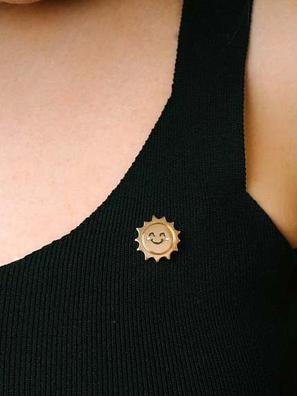 Металлический пин WAF WAF «Счастливое солнышко», фото 3.