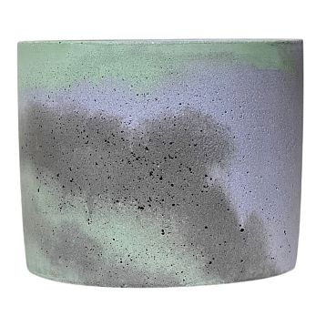 Кашпо Детали решают «Средняя деталь», бетонное, мятно-голубой, фото 2.