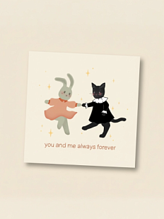 Открытка Sorokina.vision «You and me always forever», 10 x 10 см