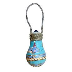 Ёлочная игрушка из лампочки «Змея», ручная роспись, зелёная, 8,5 см