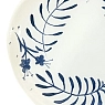 Блюдце Августа с синей росписью Бабочки, белое, 13 см, превью фото 2