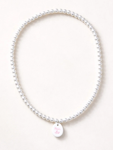 Чокер ручной работы Радость Рядом с подвеской «Пиво», полимерная глина, бисер, розовый, фото 2.