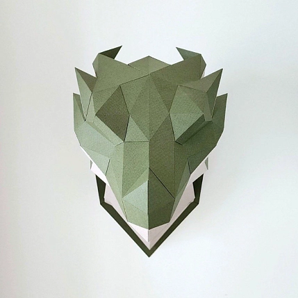 Набор для склейки дракона Полигональная бумага, фото 3.