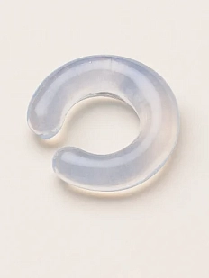 Кафф Лампджой глянцевый, стекло, белый прозрачный