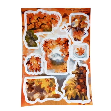 Стикерпак Лавкот «Осень в Японии», А6, фото 1.