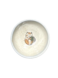 Пиала ручной работы Керемет «Котик с клубочком» керамика, 9 см