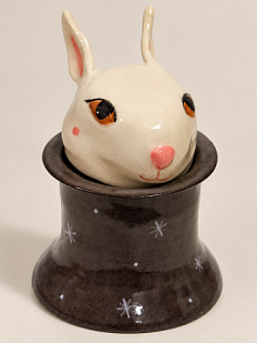 Шкатулка ручной работы Коврижка «Кролик», керамика, 9,5 см