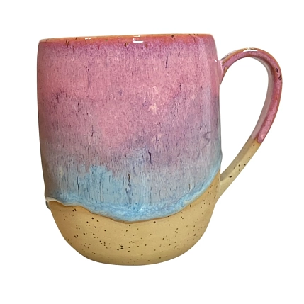 Кружка ручной работы Рассвет «Рассвет», розовая, керамика, 600 мл, фото 3.