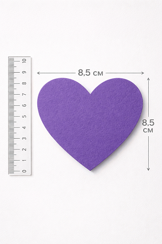 Бумажная гирлянда Магия букв «Сердечки», фиолетовая, картон, 240 г/м², фото 2.