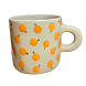 Кружка ручной работы с росписью Мандаринки, высокая, керамика, 350 мл, превью фото 1