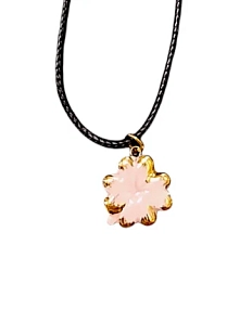 Подвеска ручной работы с четырёхлистным клевером, розовая, керамика