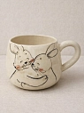 Кружка ручной работы НАДО ЖЕ с росписью «Зайчики», белая, керамика, 300 мл, превью фото 2
