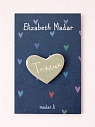 Брошь ручной работы Elizabeth Madar сердечко «Токсик», оливковая, керамика, превью фото 6