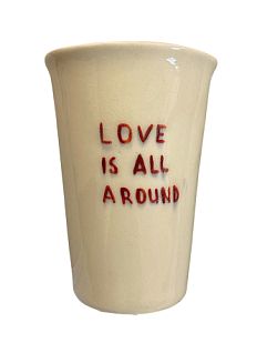 Стакан ручной работы «Love is all around», полуфарфор, 200 мл