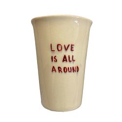 Стакан ручной работы «Love is all around», полуфарфор, 200 мл
