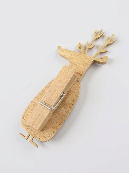 Бирка для подарка на прищепке «Олень в шарфе», BOE, фото 2.