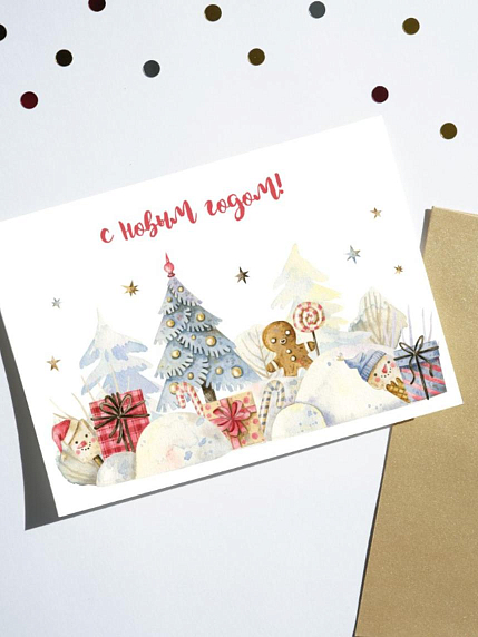 Открытка DARI DARI на Новый год «С Новым Годом!», А6, фото 1.