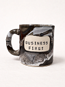 Кружка ручной работы Тата вытворяет/NF ceramics «Business first», керамика, 450 мл, превью фото 1