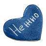 Брошь ручной работы сердечко «Нежно», синий, керамика, превью фото 1