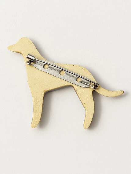 Брошь ручной работы Екатерина Юдо «Доберман», керамика, фото 2.