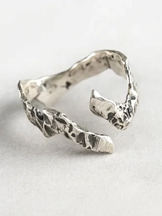 Кольцо из нейзильбера «Молния»