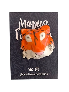 Брошь Мария Гордеева «Тигр», керамика