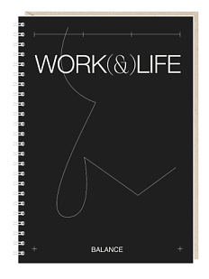 Блокнот на пружине Mitrozhe «Work & Life balance», А5, 50 листов, чёрный