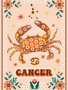 3D Стикер на телефон со знаком зодиака «Рак», объёмный