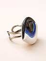 Кольцо ручной работы КерамЕлКа «Глаз синий», керамика, превью фото 2