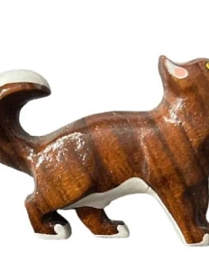 Брошь «Сиамский кот» белый