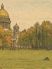 Обложка на студенческий билет DARI DARI «Осенний Исаакий», экокожа