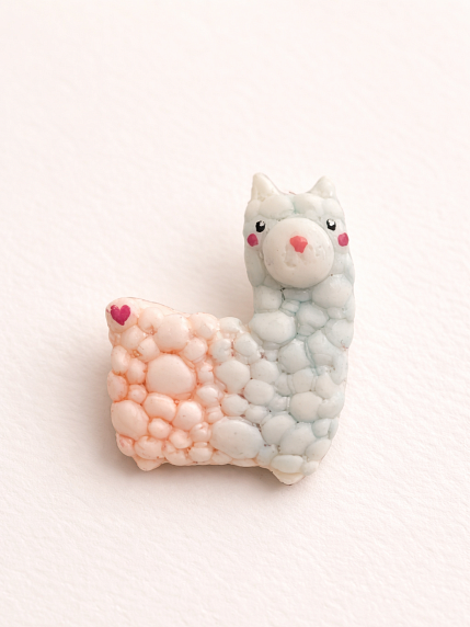 Брошь Радость Рядом «Лама», полимерная глина, фото 1.