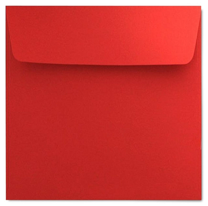 Конверт красный квадратный 16 × 16 см, фото 1.