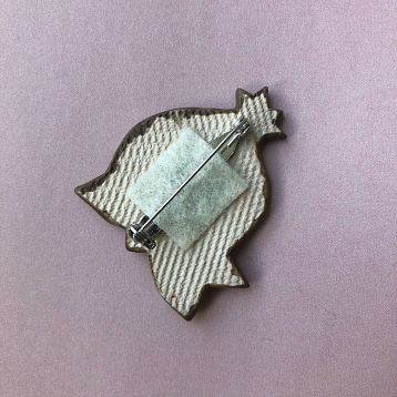 Брошь керамическая ручной работы «Гранат», Partala ceramics, фото 3.